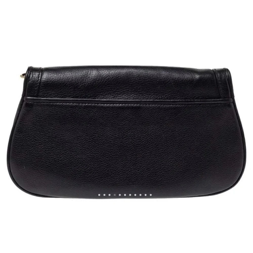 Tory Burch Black Leather Britten Crossbody Bag- No strap